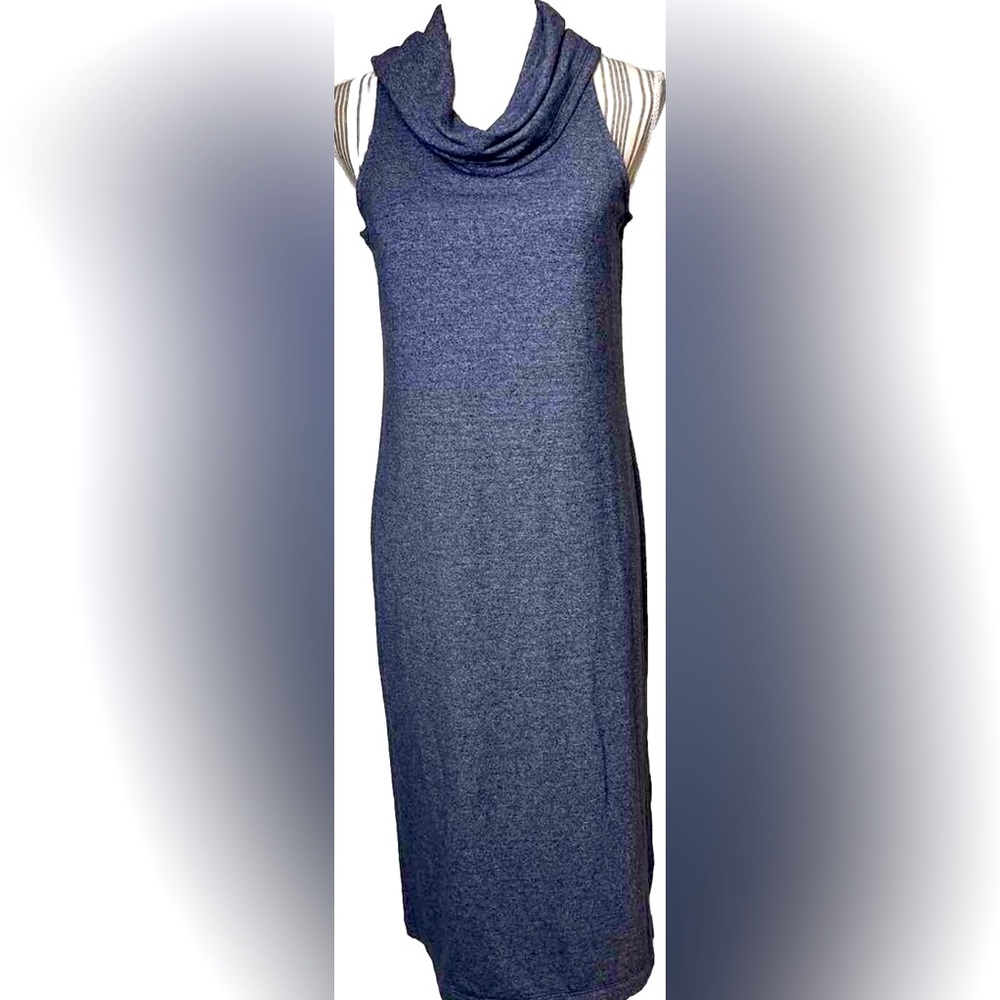 BANANA REOUBLIC, size MEDIUM grey, sleeveless, cowl neck, midi dress.